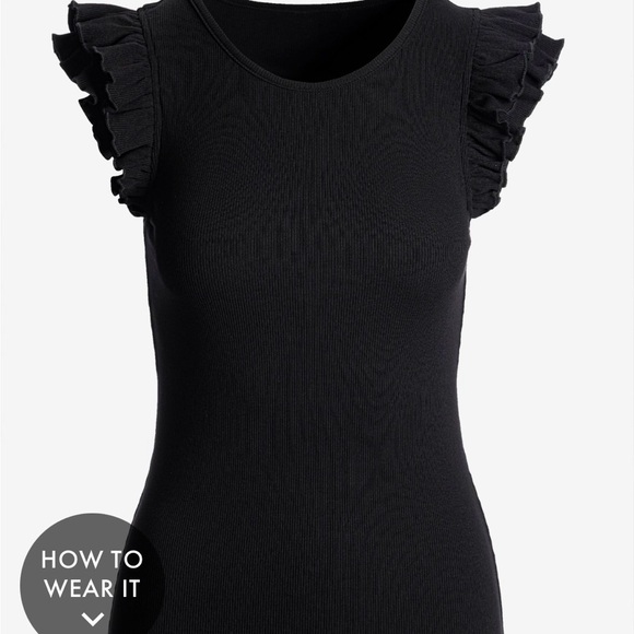 Boston Proper Ruffle Shoulder Top - Picture 2 of 3